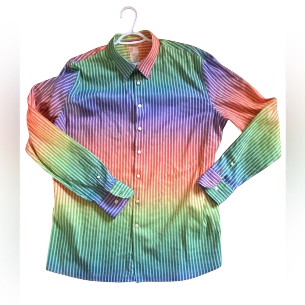 Pure M Tico Striped Rainbow Shirt XXL